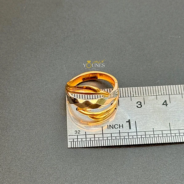 انگشتر تراش موج طلا